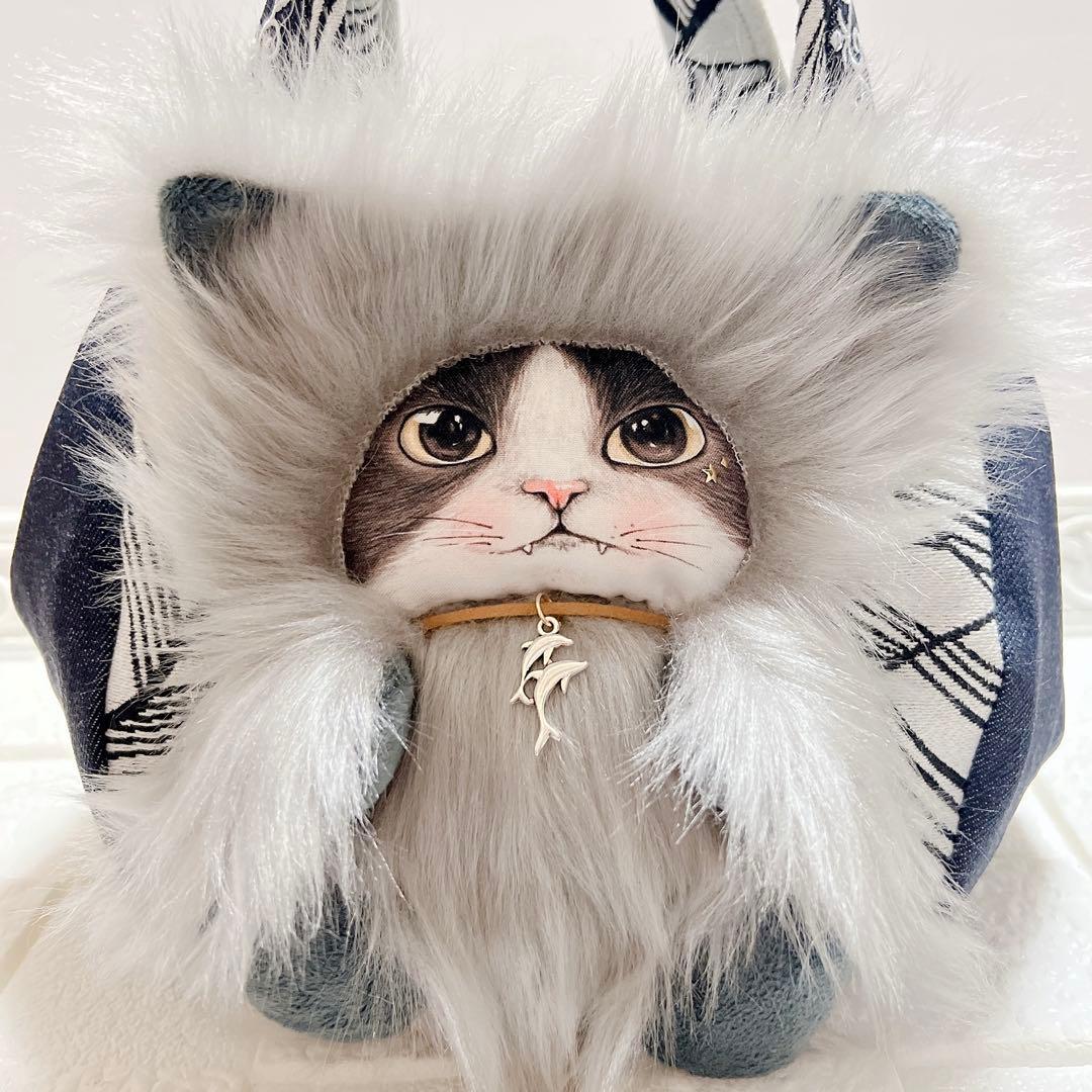 ミ*ク様 コヤンイサムチョン 長毛ジョーズ 猫ちゃんのトートバッグ ハンドメイド
