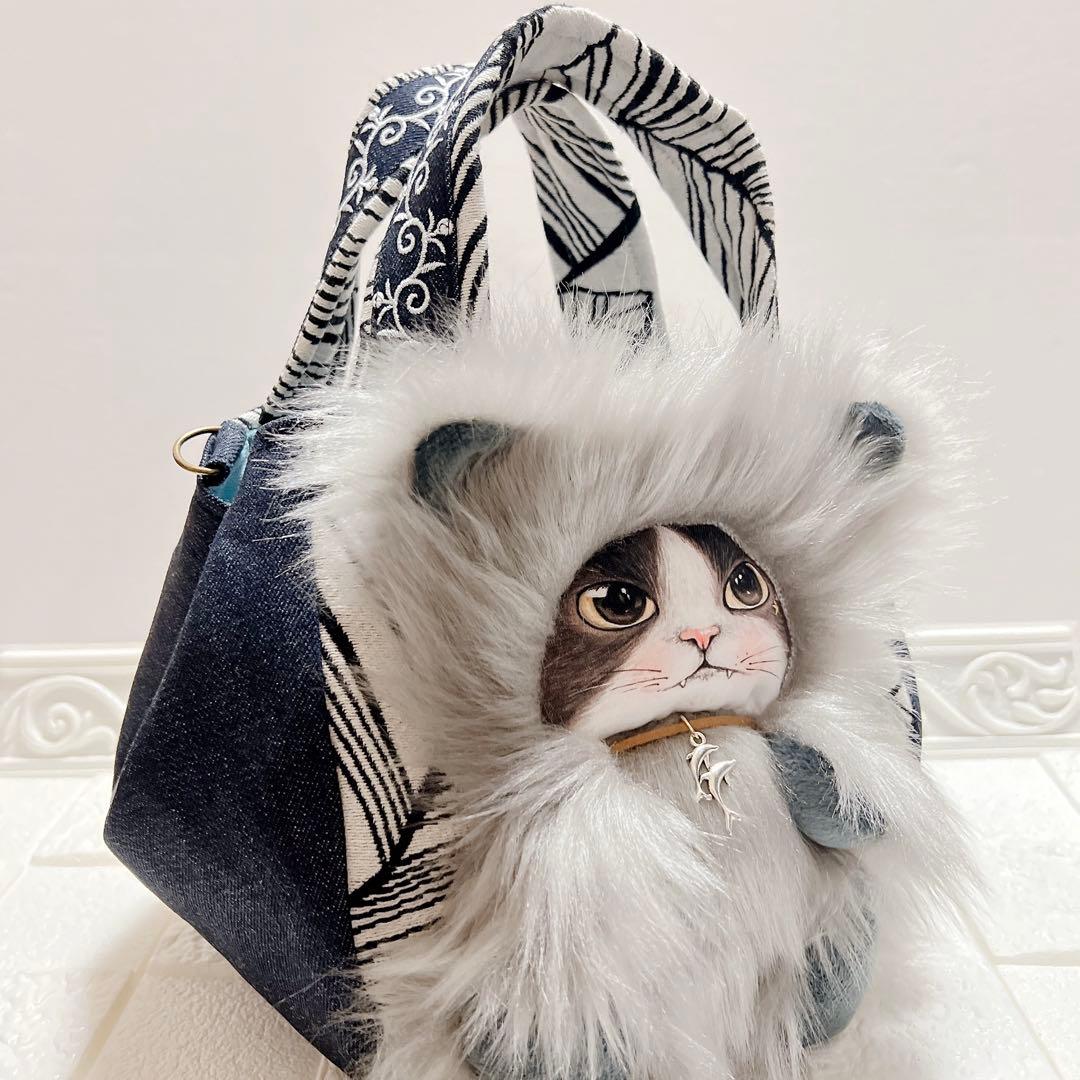 ミ*ク様 コヤンイサムチョン 長毛ジョーズ 猫ちゃんのトートバッグ ハンドメイド