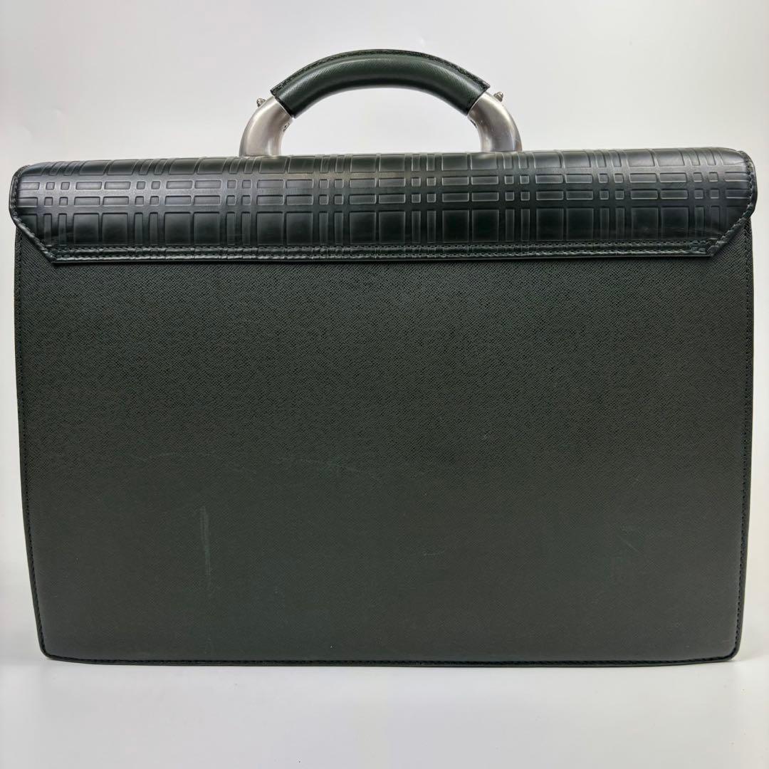 ✨美品✨希少 BURBERRY サフィアーノ ダレスバッグ ビジネスバッグ 緑