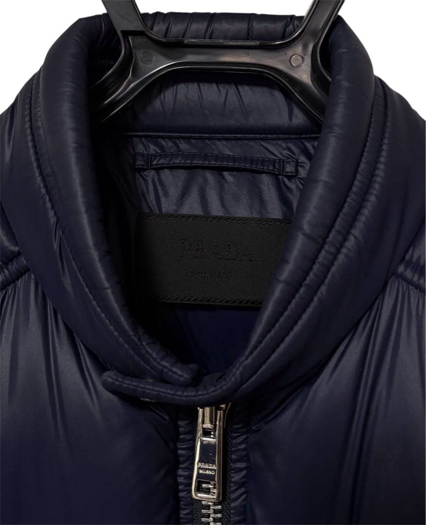 コミコミPRADA プラダ トライアングルロゴ バイカー ダウンジャケット