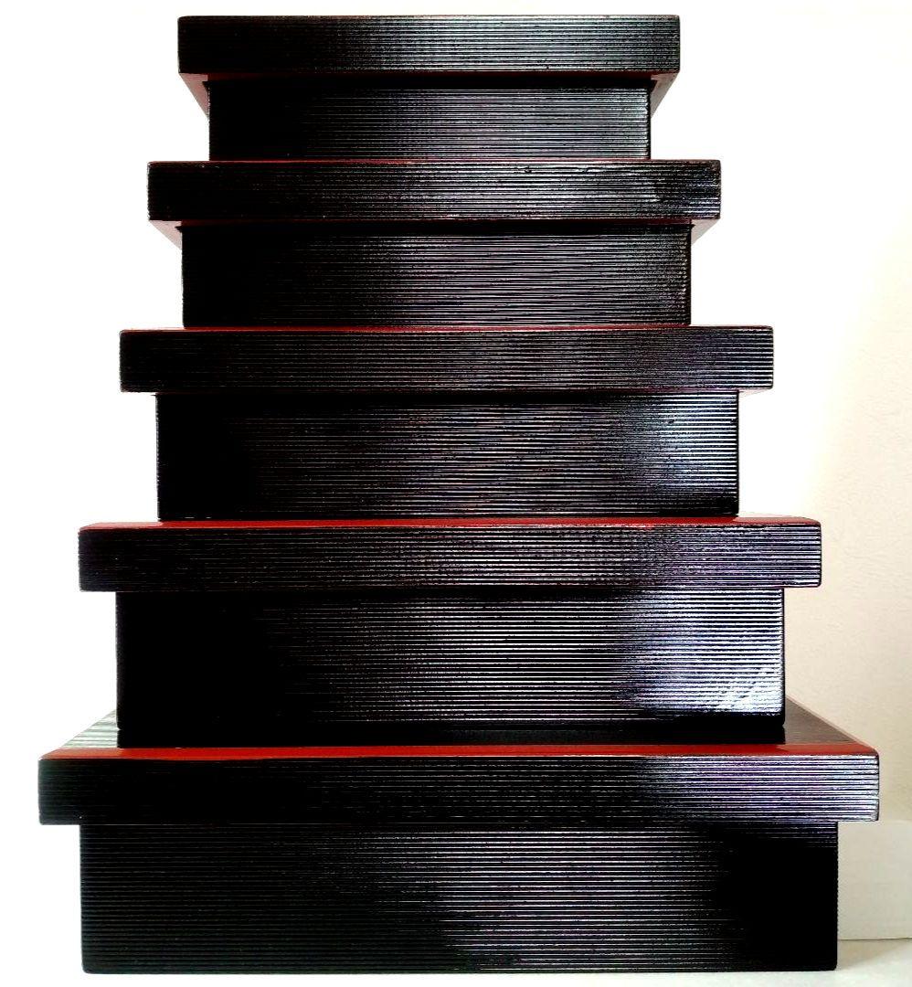 切溜 きりだめ 五段入れ子 栄重 さかえ重 5段重箱 木製 漆器