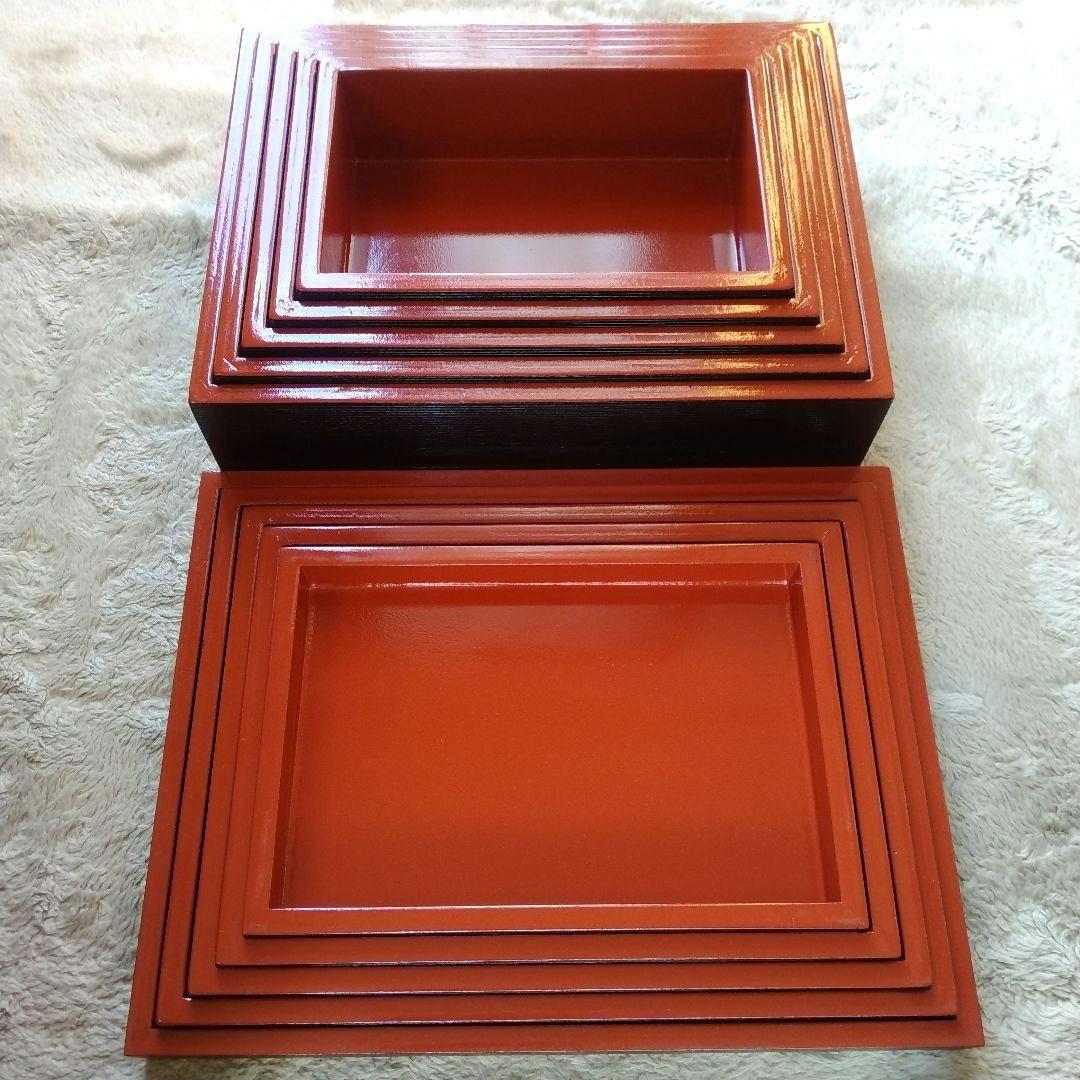 切溜 きりだめ 五段入れ子 栄重 さかえ重 5段重箱 木製 漆器