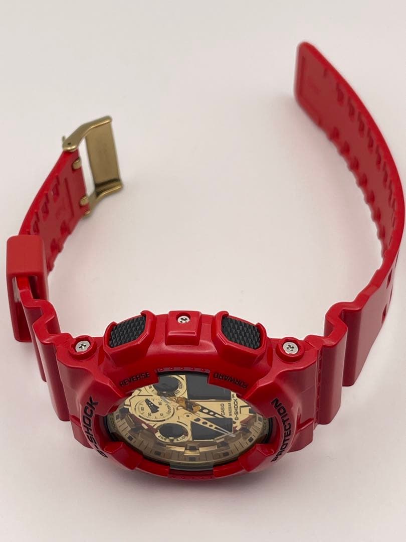 美品 G-SHOCK GA-100VLA-4AJF レッド ゴールド カシオ
