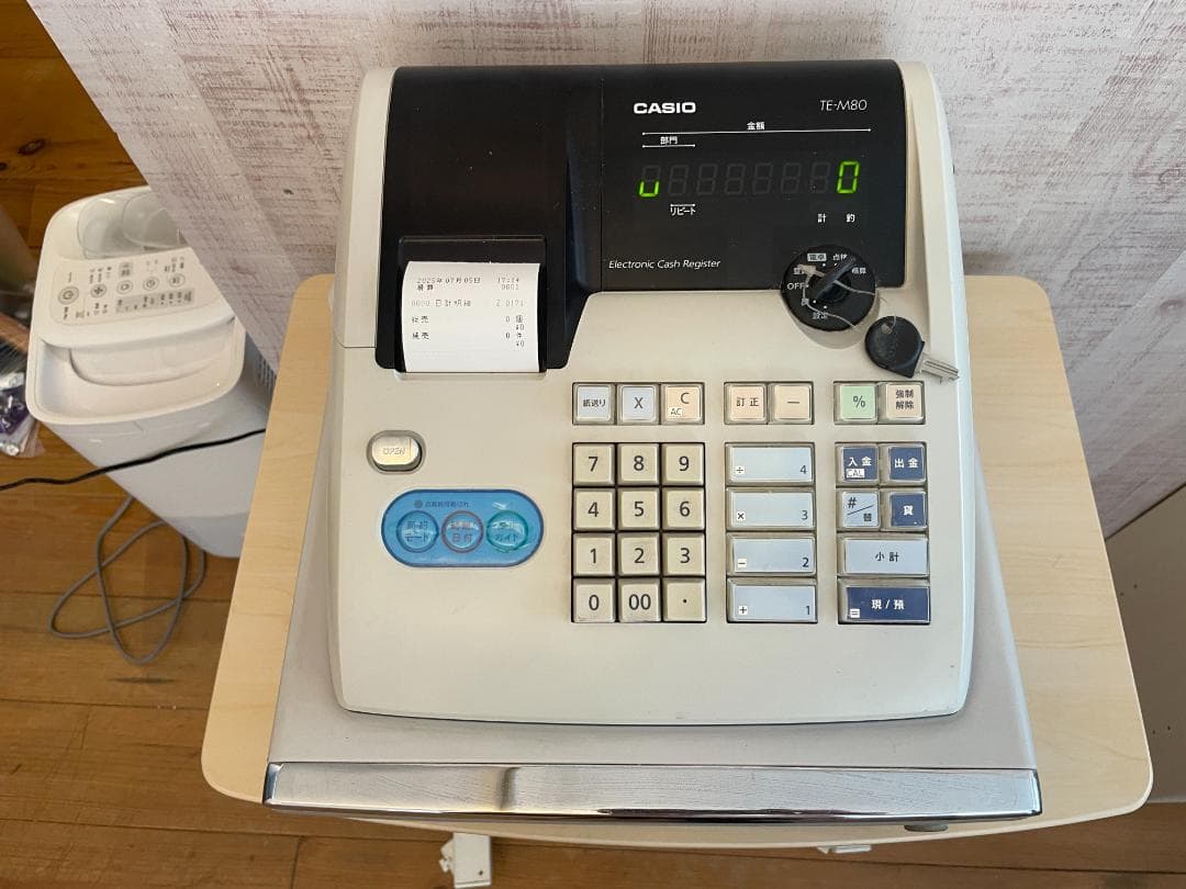 CASIO TE-M80 キャッシュレジスター 中古品