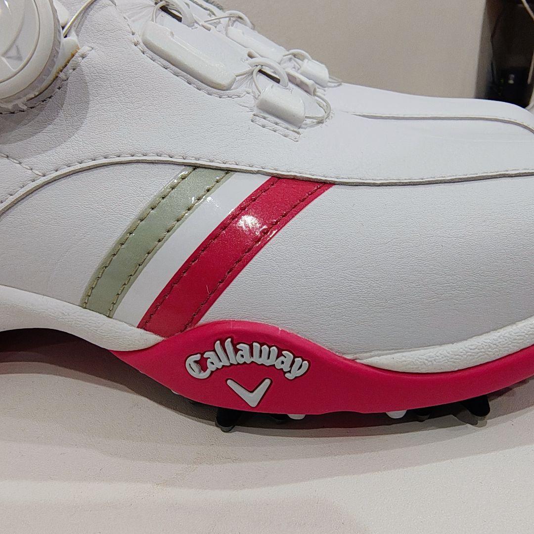 Callaway キャロウェイ ゴルフシューズ 女性用 ホワイト/ピンク 未使用