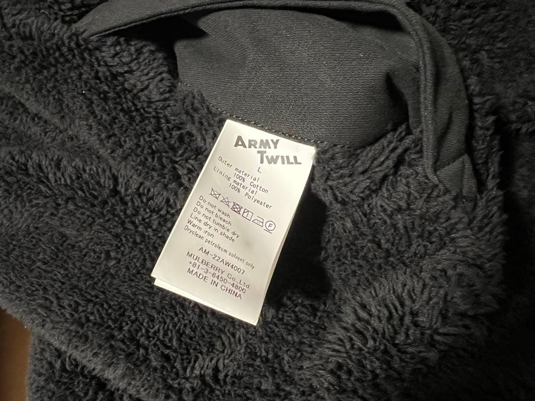 ARMY TWILL アーミーツイルフランス軍 リバーシブルモッズコート 裏ボア