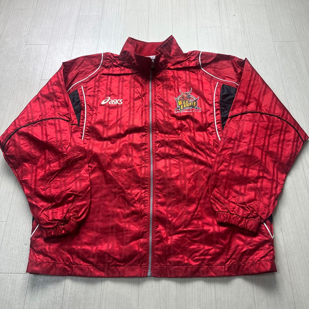 asics 三洋電機ワイルドナイツ ウインドブレーカー サイズXO