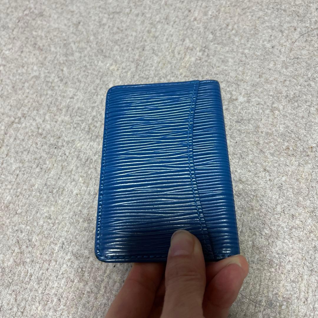 【美品】ルイヴィトン エピ ブルー 名刺入れ カードケース