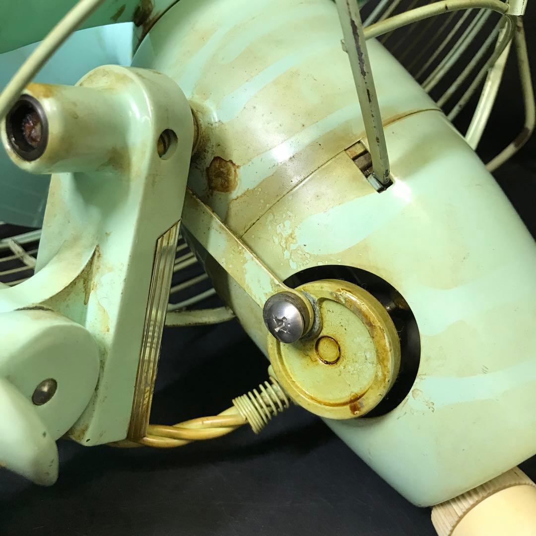 昭和レトロ MITSUBISHI 扇風機　有線リモコン　グリーン