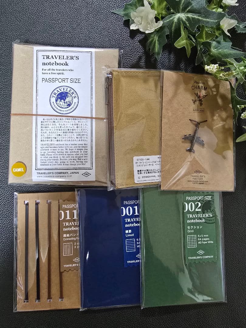 TRAVELER'S NOTE パスポートサイズキャメルset 値下げ