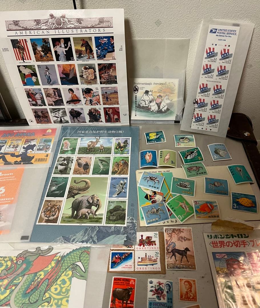 外国切手　未使用　まとめ売り　イギリス　中国　アメリカ　香港　ユーロ　切手