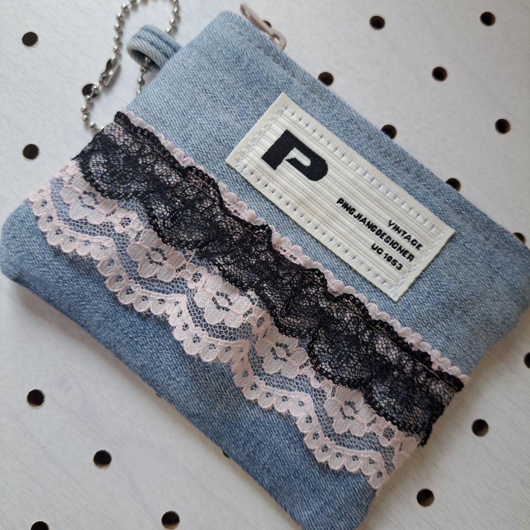 れ*ゃ様 コヤンイサムチョン　ルミ　デニムリメイクトートバッグ&ポーチ