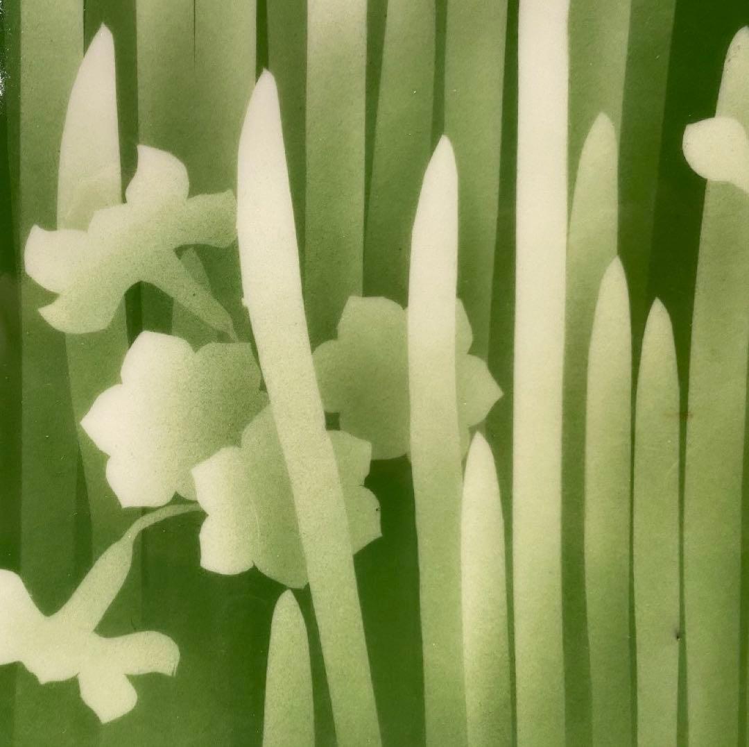 西浦焼 釉下彩銀装大皿