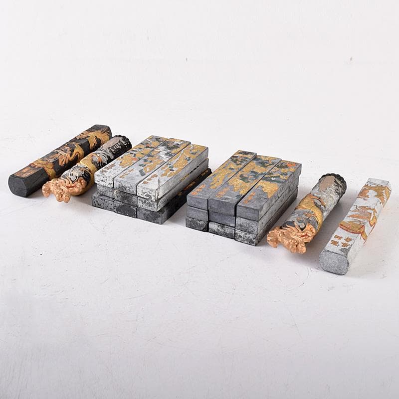 中国　書道具　頤和書屋　徽州曹素功造　桃仙人形　古墨　29点　M　R8070B