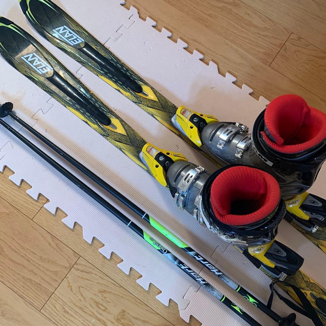 ELANスキー3点セット スキーブーツREXXAM ポール ストックHART