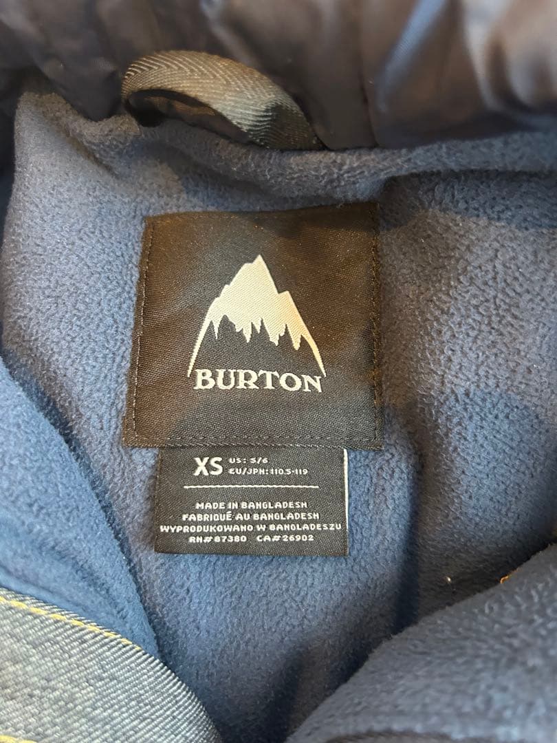 BURTON フード付きジャケット パンツセット子ども用 ダークブルー　XS
