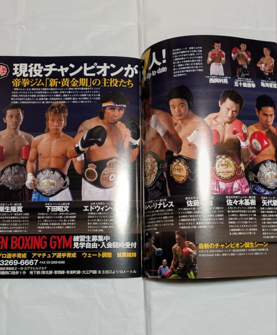 ボクシング パンフレット 長谷川穂積×ファッシオ他 Boxing Program