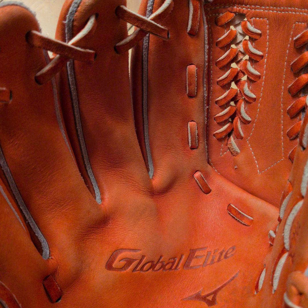 ミズノ　Global Elite 　一般用軟式グローブ 　オレンジ　左用