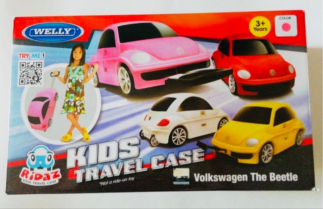 ライダースキッズキャリーケース フォルクスワーゲン ビートル ピンク100322