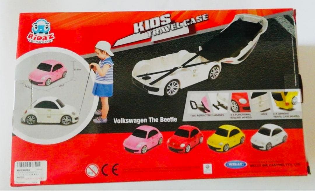 ライダースキッズキャリーケース フォルクスワーゲン ビートル ピンク100322