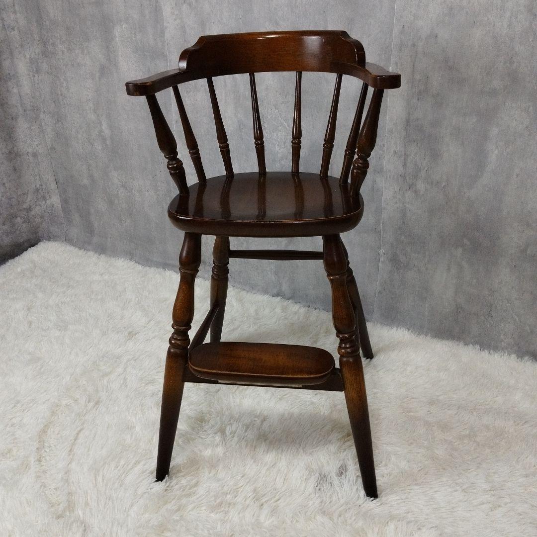 【送料込み】 飛騨産業・キツツキマーク・ハイチェア・子供用ベビーチェア