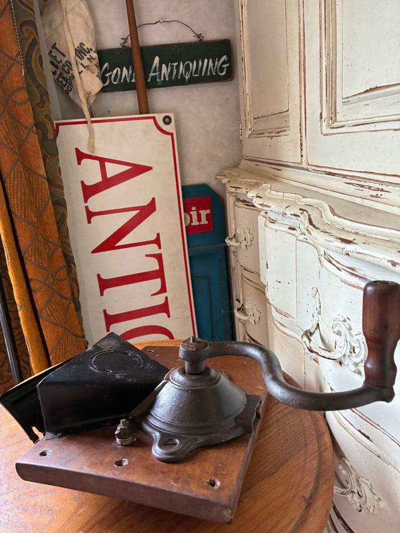 フランス　アンティーク コーヒー　ハーブ　ミル　グラインダー 1800年代　英国