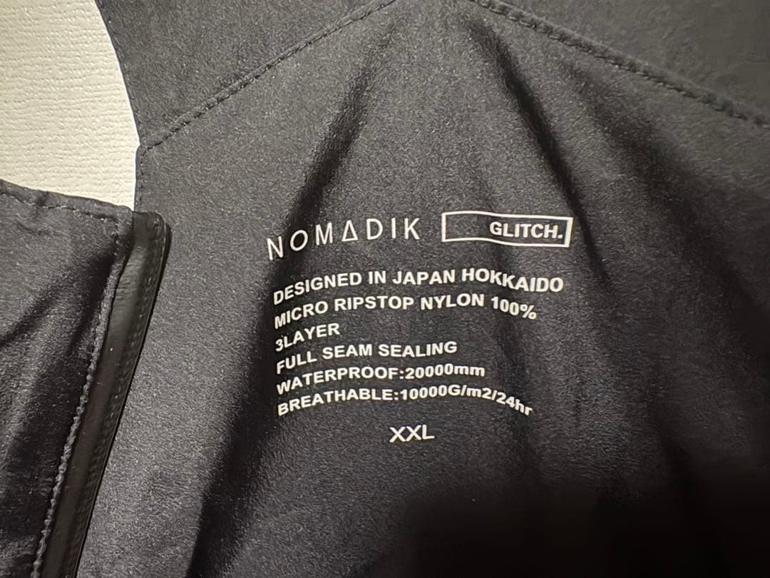 ノマディック　GLITCH JKT、GLITCH BIB PNT サイズXXL