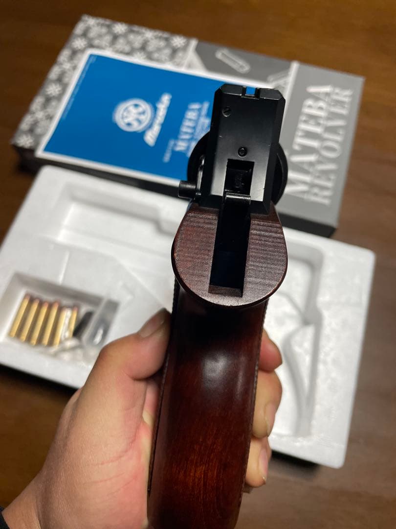 マルシンマテバリボルバー　Xカートリッジ仕様　木製グリップ仕様