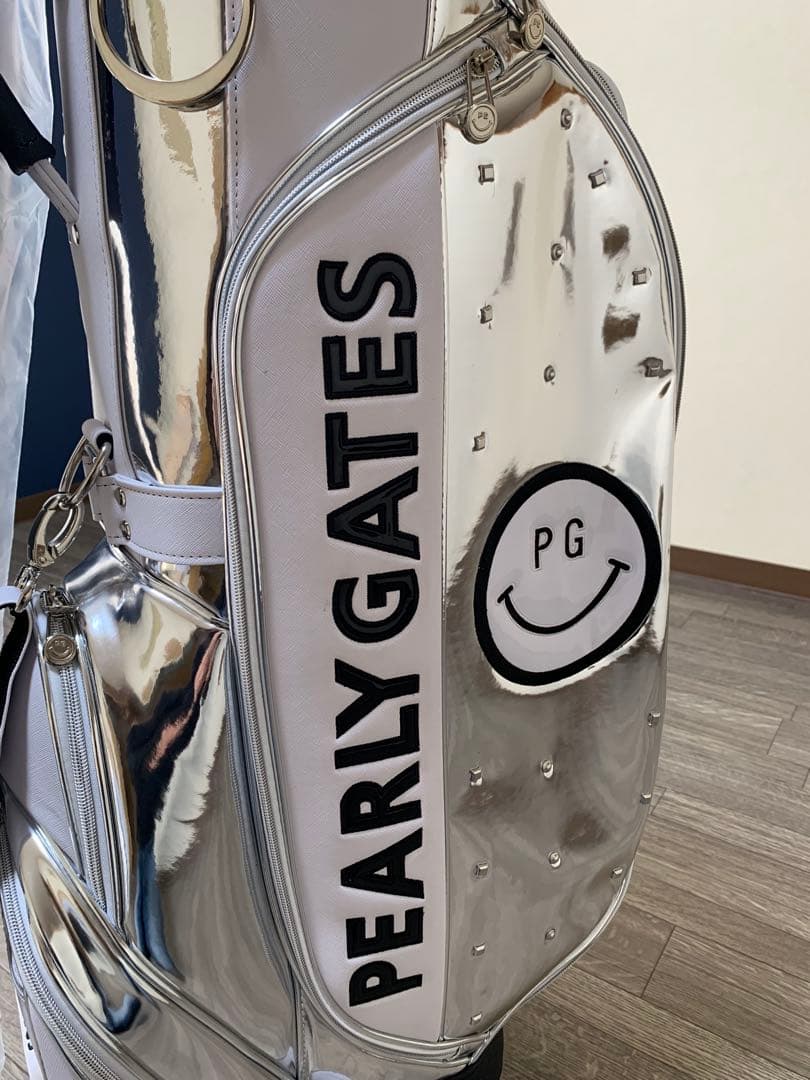 PEARLY GATES キャリー付　キャディバッグ　ホワイト&シルバー