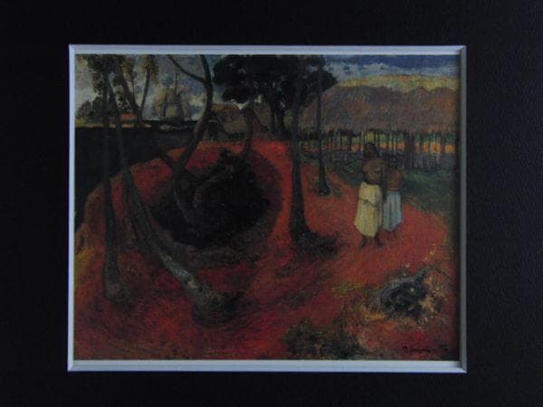 ポール・ゴーギャン、タヒチの牧歌、希少な画集より、状態良好、新品高級額、額装付