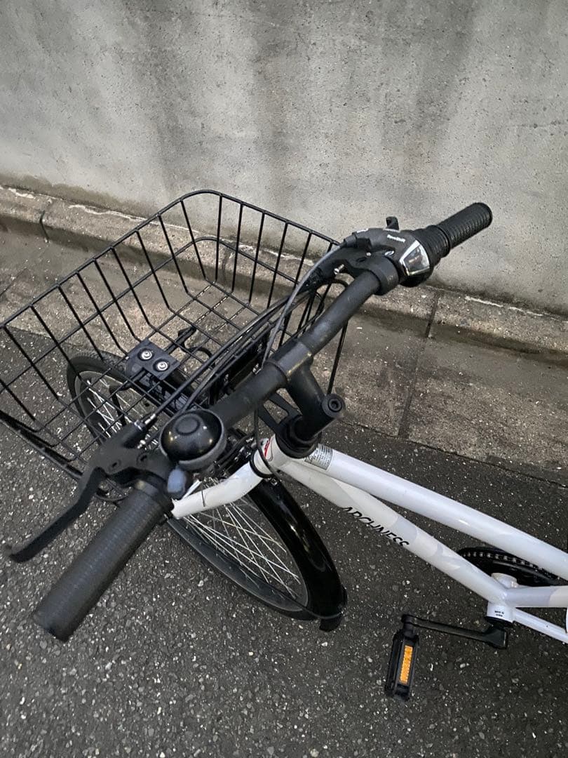 整備済 クロスバイク 自転車 子供 白 24インチ 美品 綺麗 ホワイト