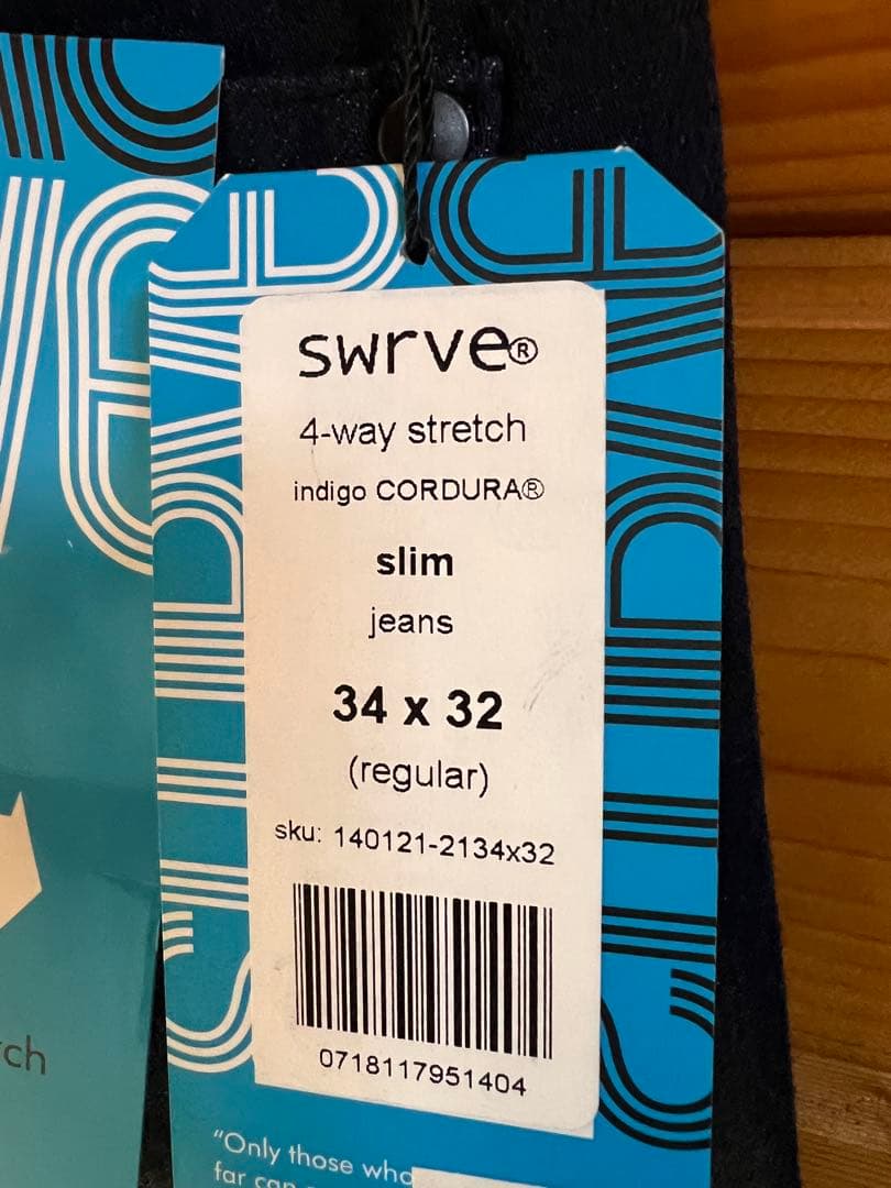 新品未使用タグ付き　swrve スワーブ　デニム　インディゴ34