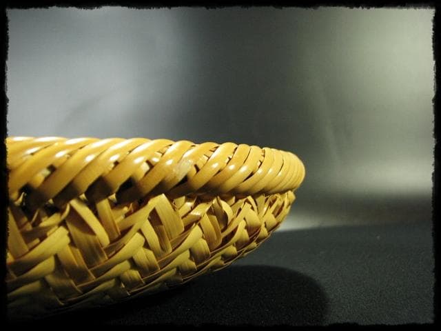 田中 篁斎 宗全好 平 炭斗 炉風炉 一双 網代 茶道具 炭道具 f137