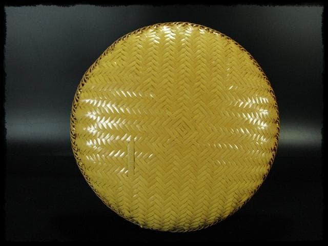 田中 篁斎 宗全好 平 炭斗 炉風炉 一双 網代 茶道具 炭道具 f137