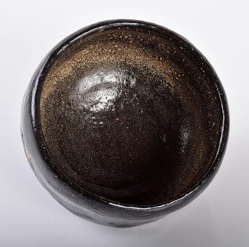 茶道具　長入作　黒楽茶碗　十二代楽吉左衛門弘入極め箱二重箱　F　R4243