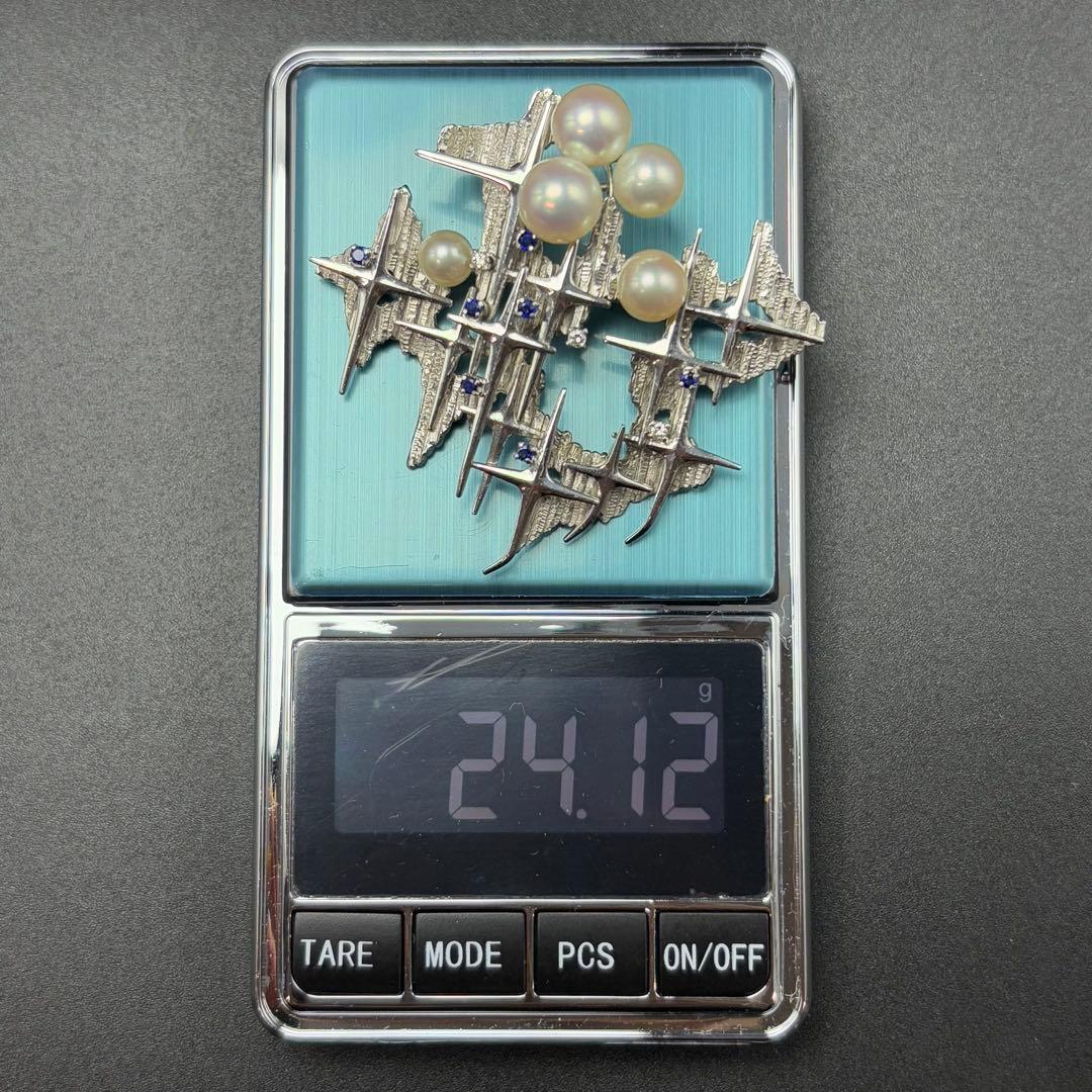 TASAKI アコヤ真珠 ブローチ 最大8.5mm WGK14