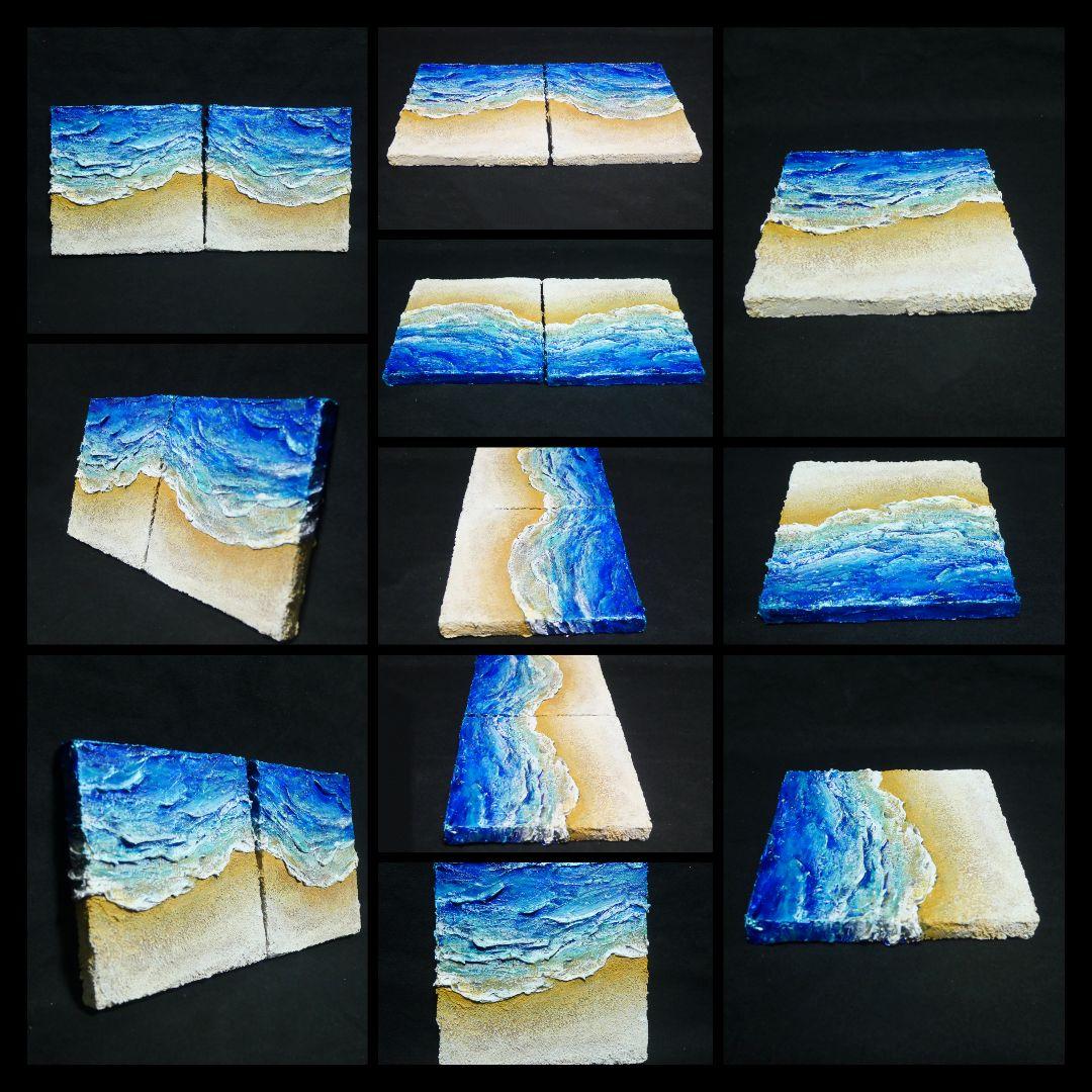 油絵 油彩 油彩画 絵 絵画 【海と波】