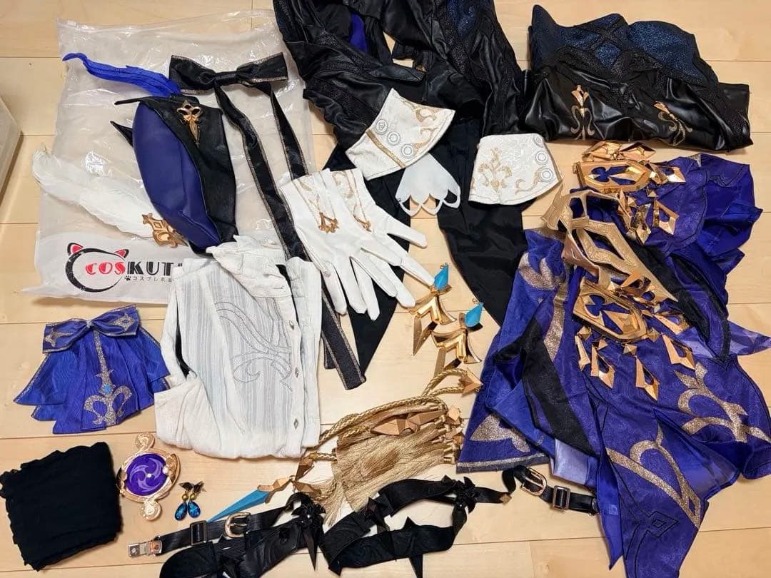 原神／クロリンデ／コスクター製Mサイズ＋三分妄想ウィッグ＆靴セット