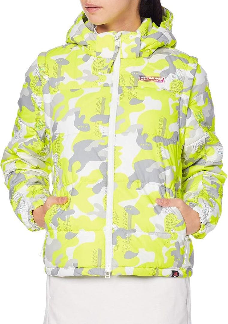 ゴルフウェア【newbalance】4WAY中綿フルジップブルゾン　迷彩柄　2