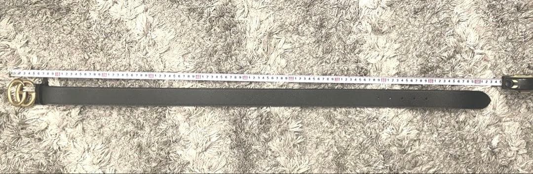 正規品　GUCCI GGロゴ ベルト 85 黒 レザー 未使用に近い 箱袋付