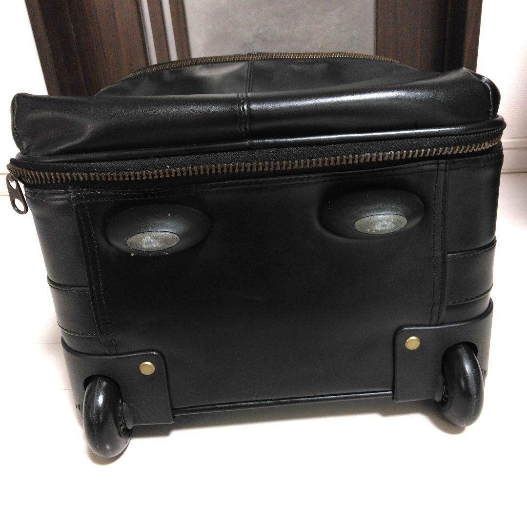 デキる男のブラックオールレザー　メンズキャリーバッグ