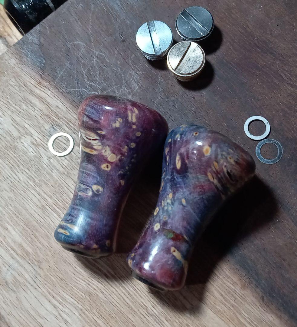 スタビライズドウッド　リールノブ　ハンドルノブ　シマノ　ダイワ　ベイト　ダブル