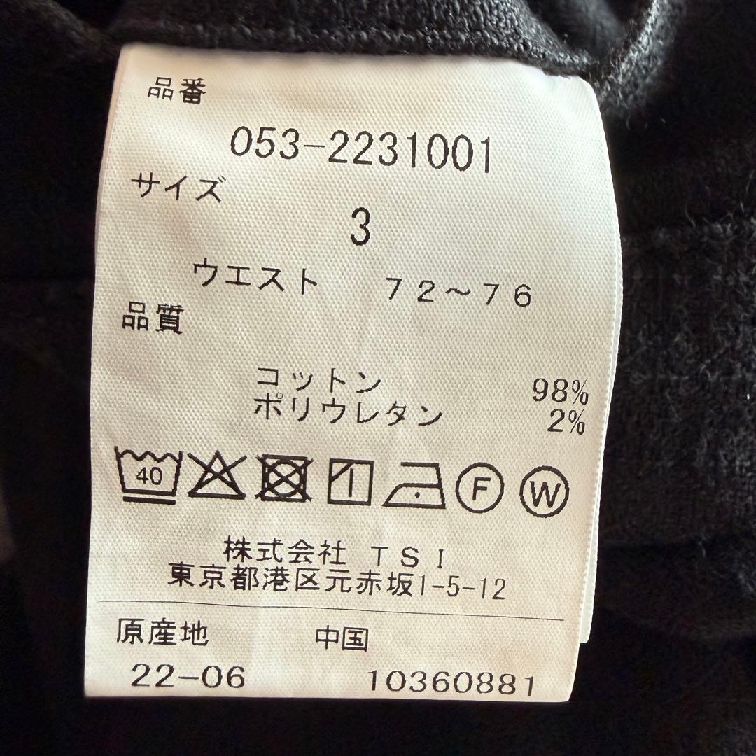 現行モデル　パーリーゲイツ　パンツ　黒　ブラック　S〜M相当　コットン素材　3