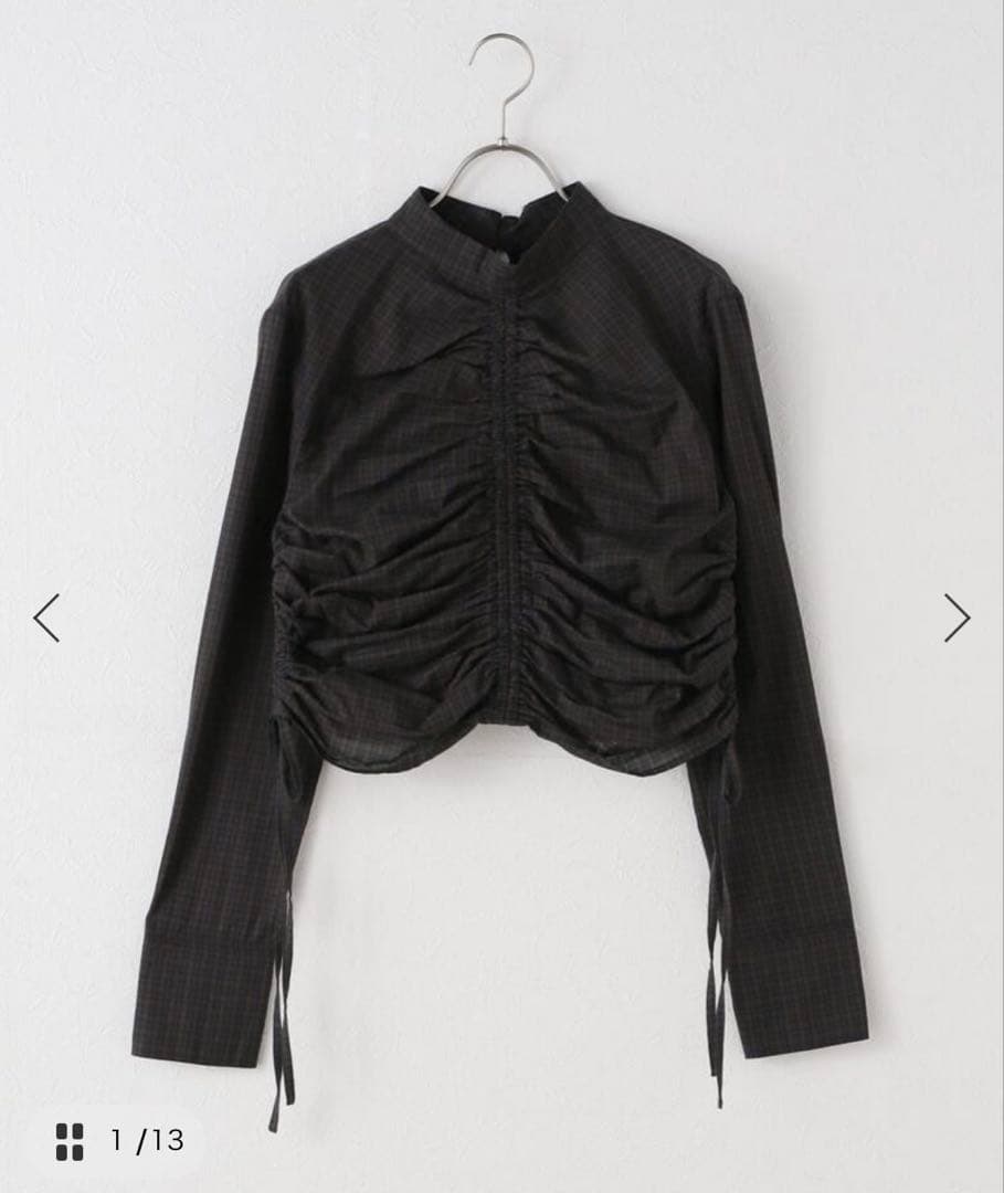 【TODAYFUL】Checkgather Compact Blouse