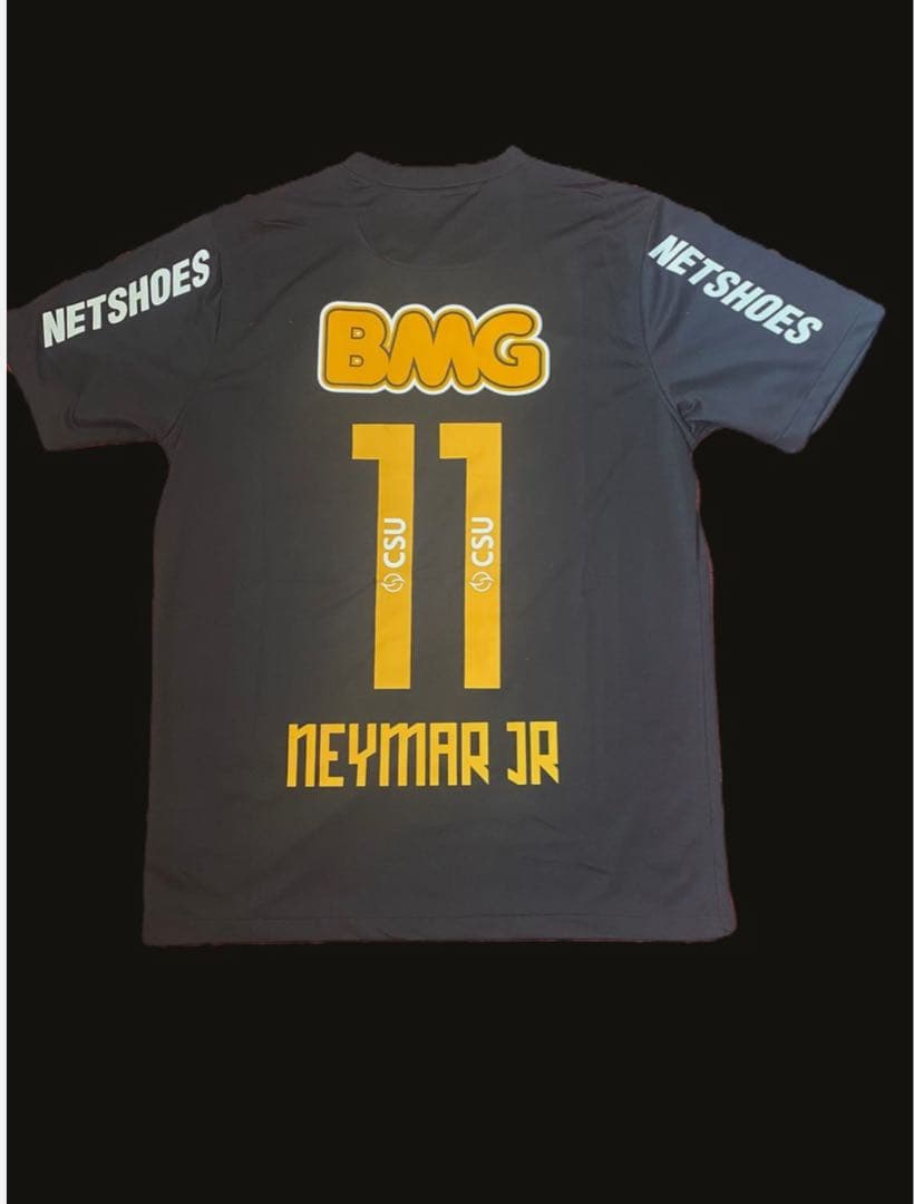サントスネイマールユニフォーム サッカーゲームシャツ 黒 11番