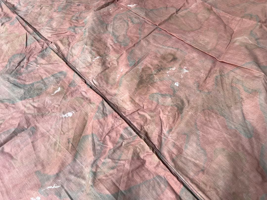 ②1950年 デッドストック イタリア軍幕 タープ テント サンマルコ迷彩 実物