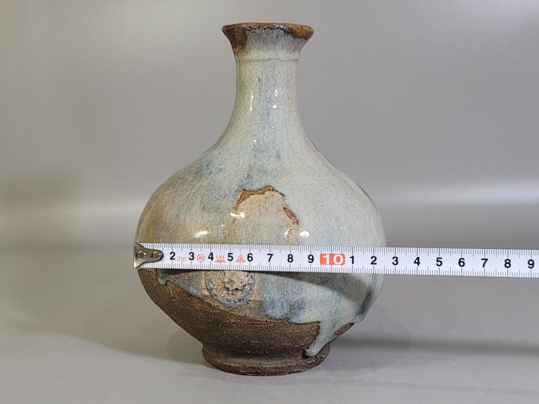 古美術 李朝 会寧 朝鮮焼 花瓶 徳利 時代物 茶道具伝来