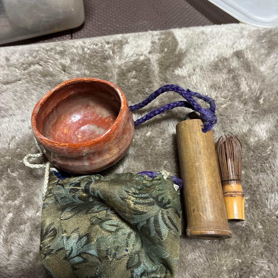 楽十代旦入 赤 古美 茶碗「時雨 時代　旧鎌倉山