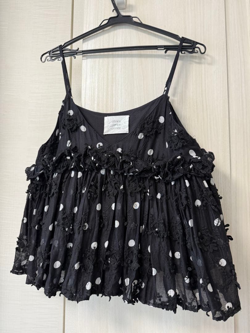 きょうこ様　クリンクルクリンクル　3D embroidery dot キャミ