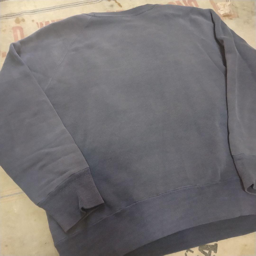 50s 60s VINTAGE スウェット　カレッジ　フェード　ナス紺